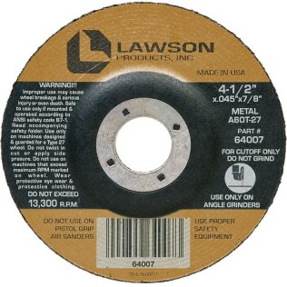 Cut-Off Wheel for Right Angle Grinder 4-1/2" - 64007M12