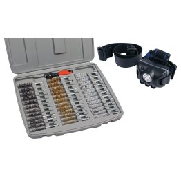  Bore Tube Brush Kit, Professional 37-Pc with Vision Pro Head Lamp W/Hd - 1635678