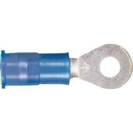 Baomain Ring Terminals Connector Stud Size #8 RV2-4S AWG 16-14 Blue Cap  Insulated (100PCS)